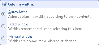 FileListWidths FileListWidths